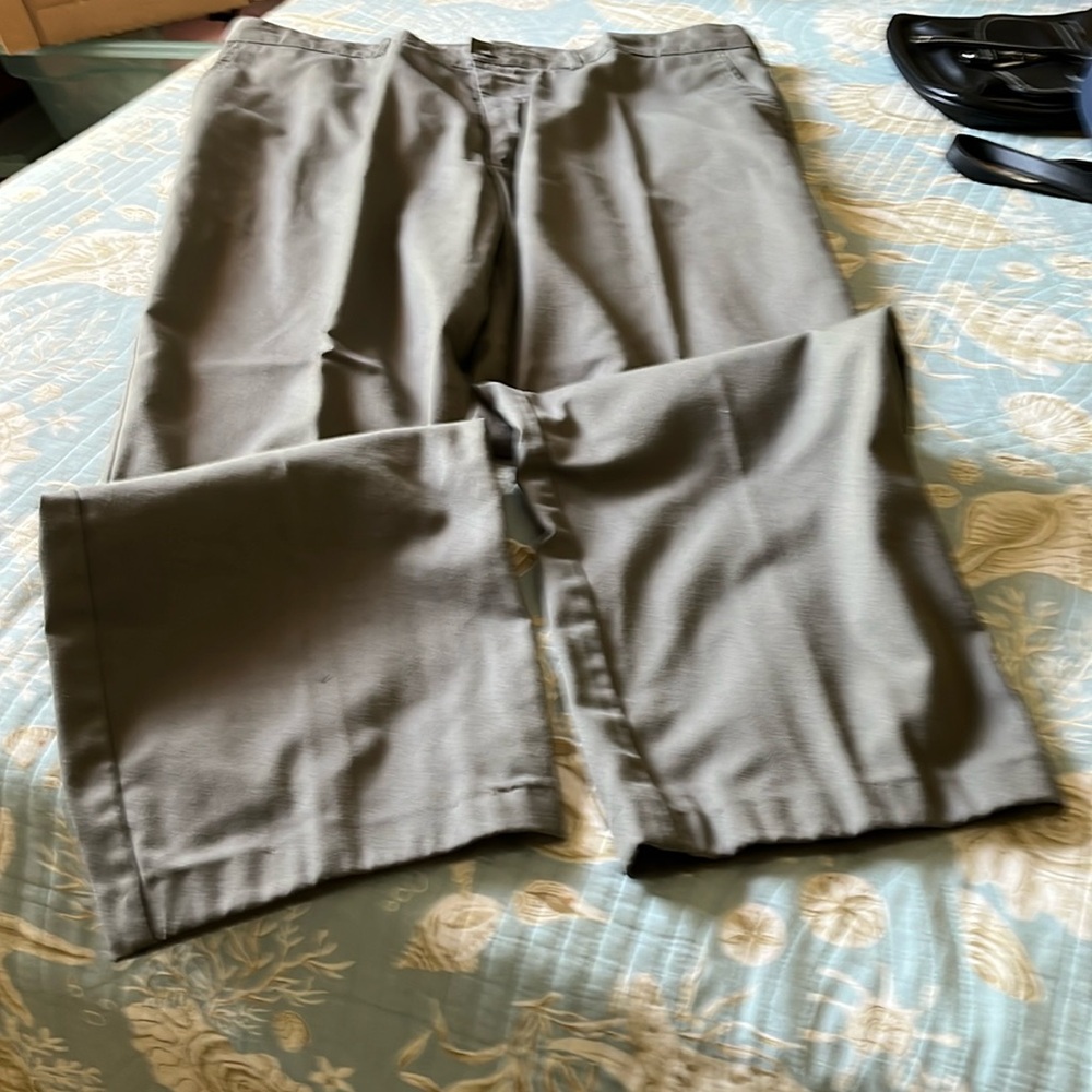 Khaki brown, long pants size 40 and 28 polycotton